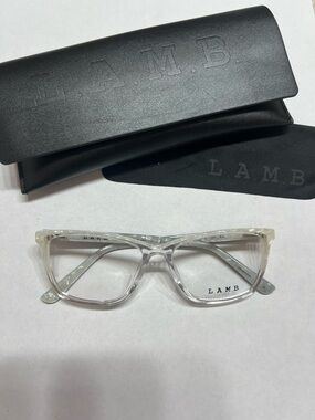 L.A.M.B. Clear  Optical Glasses with Black Case